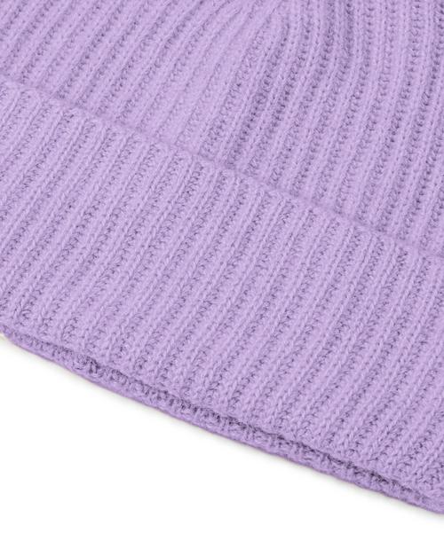 Rückansicht von Falke Pure Cashmere Pompom Beanie Beanie light lilac (6819)
