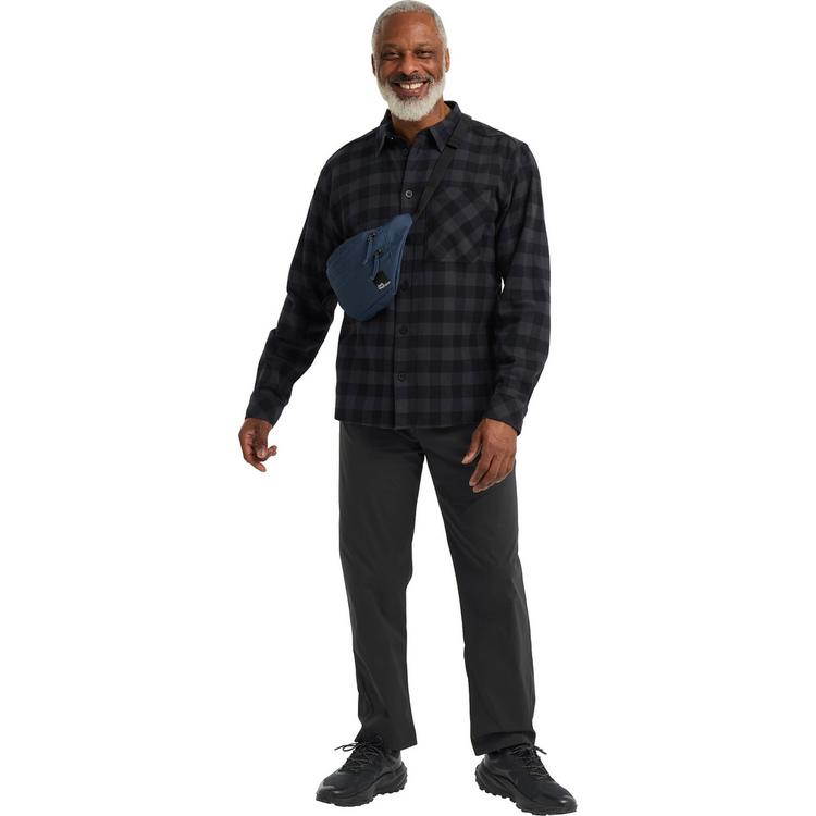 Jack Wolfskin Jack Wolfskin LITE FLANNEL SHIRT M Langarmhemd Herren - CHECK black - 2 | SportScheck