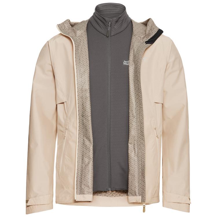 Jack Wolfskin Jack Wolfskin LITESTRIDE 3IN1 JKT M Funktionsjacke Herren - oyster - 0 | SportScheck