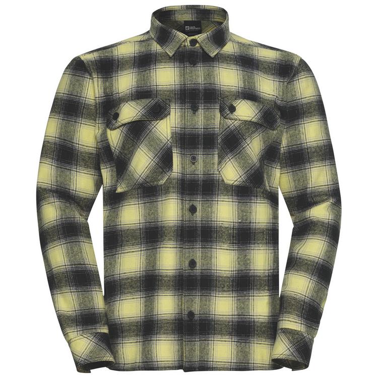 Jack Wolfskin Jack Wolfskin BAJA FLANNEL SHIRT M Langarmhemd Herren - CHECK lemon ice - 0 | SportScheck