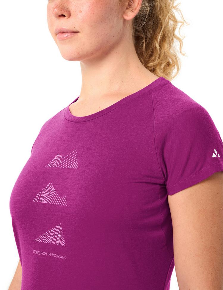 VAUDE VAUDE Women's Tekoa Wool T-Shirt T-Shirt Damen - pink orchid - 1 | SportScheck