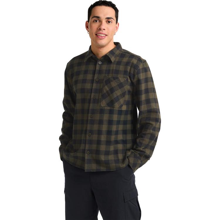 Jack Wolfskin Jack Wolfskin LITE FLANNEL SHIRT M Langarmhemd Herren - CHECK obsidian moss - 0 | SportScheck