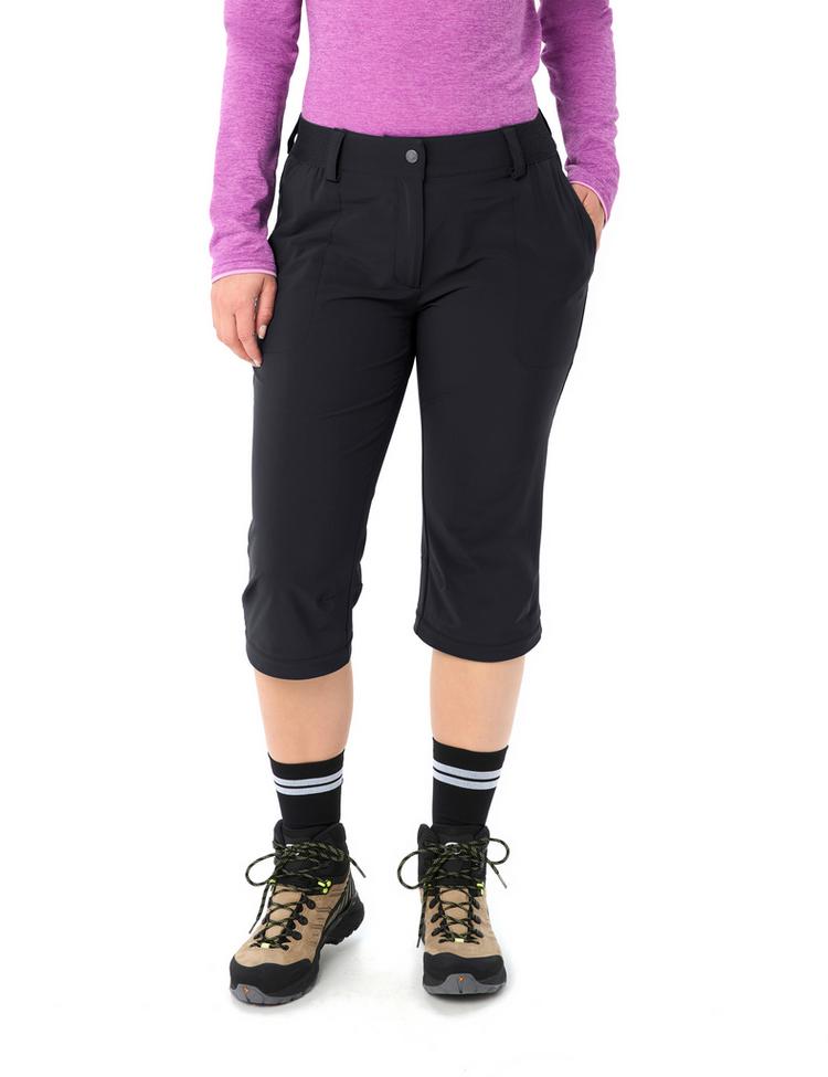 VAUDE VAUDE Women's Farley Stretch ZO Capri Pants Funktionshose Damen - black - 2 | SportScheck