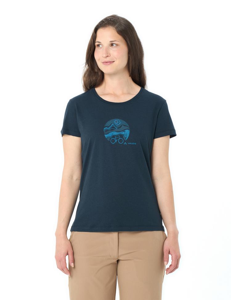 VAUDE VAUDE Women's Cyclist T-Shirt V T-Shirt Damen - dark sea/dark sea - 0 | SportScheck