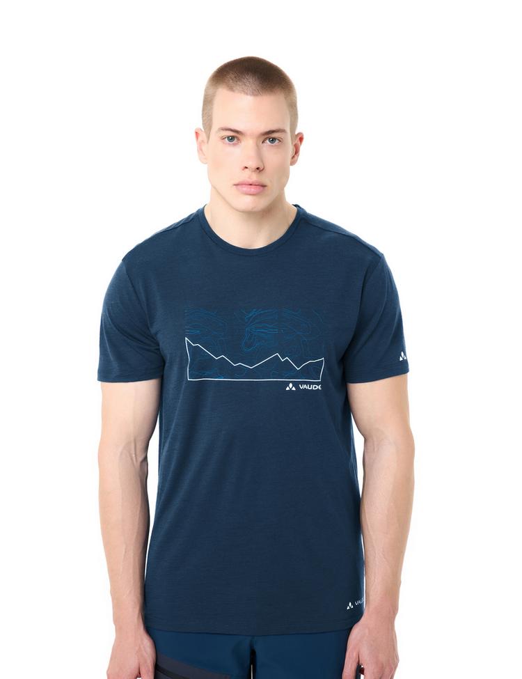 VAUDE VAUDE Men's Tekoa Wool T-Shirt T-Shirt Herren - dark sea/blue - 0 | SportScheck