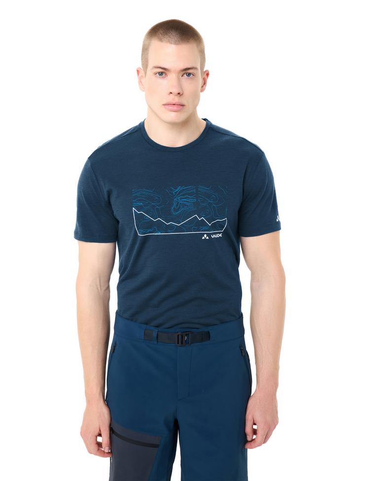 VAUDE VAUDE Men's Tekoa Wool T-Shirt T-Shirt Herren - dark sea/blue - 2 | SportScheck