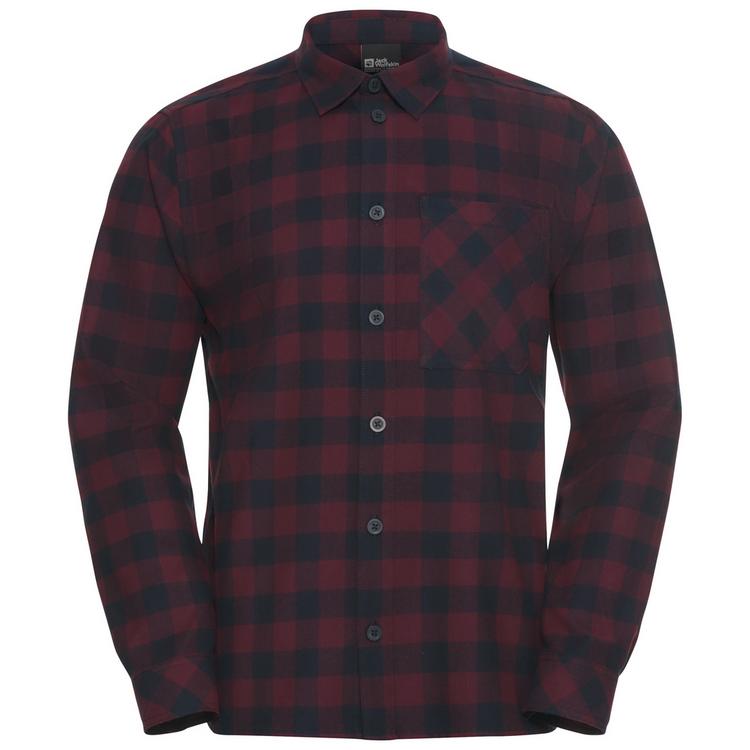 Jack Wolfskin Jack Wolfskin LITE FLANNEL SHIRT M Langarmhemd Herren - CHECK amaranth - 0 | SportScheck