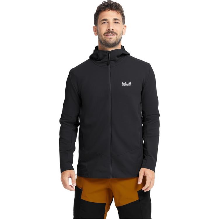 Jack Wolfskin Jack Wolfskin RIDGE HIKE HOODED FZ M Funktionsjacke Herren - black - 0 | SportScheck