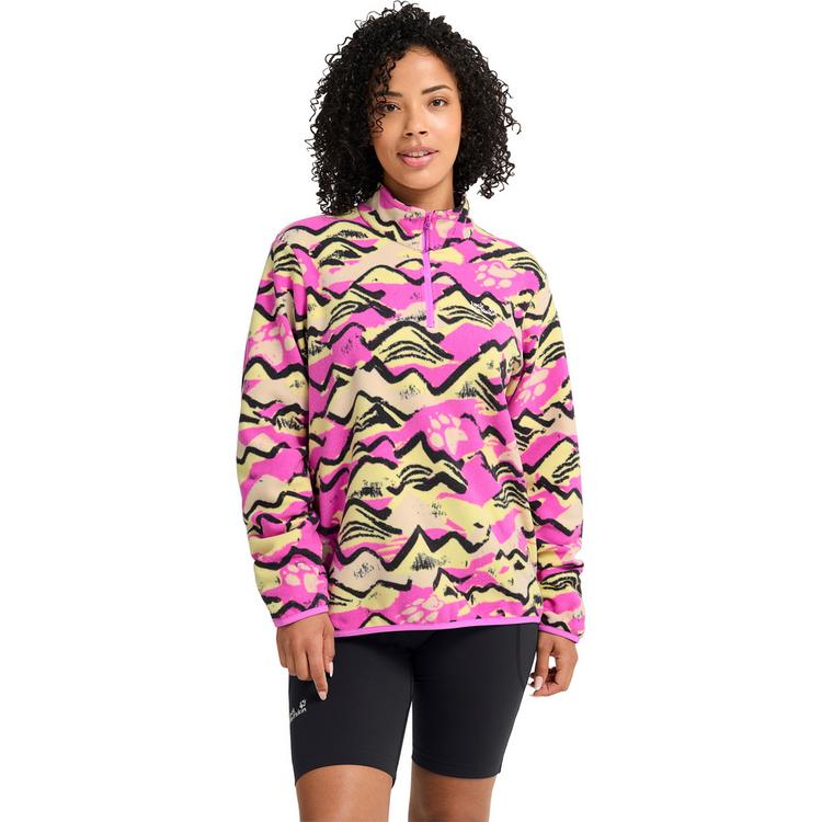 Jack Wolfskin Jack Wolfskin PAW ERA 100 PRINT HZ W Fleecepullover Damen - MOUNTAIN PAW foxglove - 0 | SportScheck