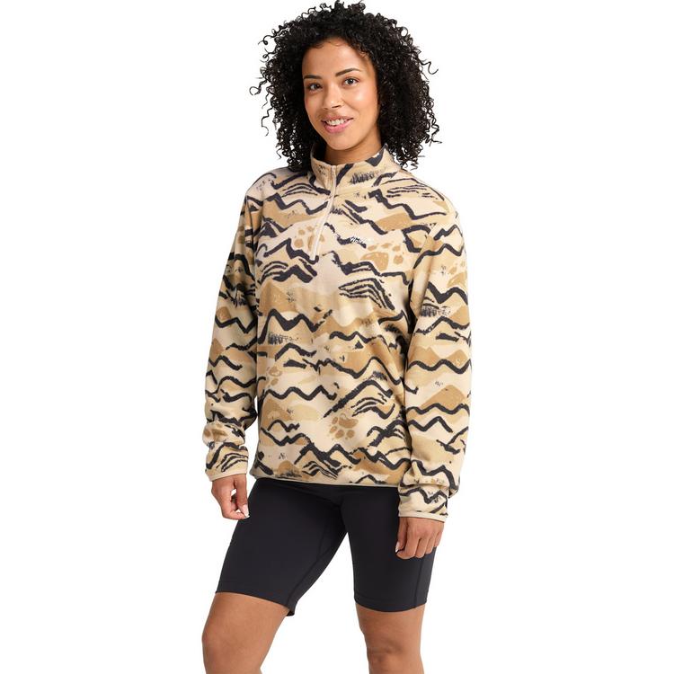 Jack Wolfskin Jack Wolfskin PAW ERA 100 PRINT HZ W Fleecepullover Damen - MOUNTAIN PAW oyster - 0 | SportScheck