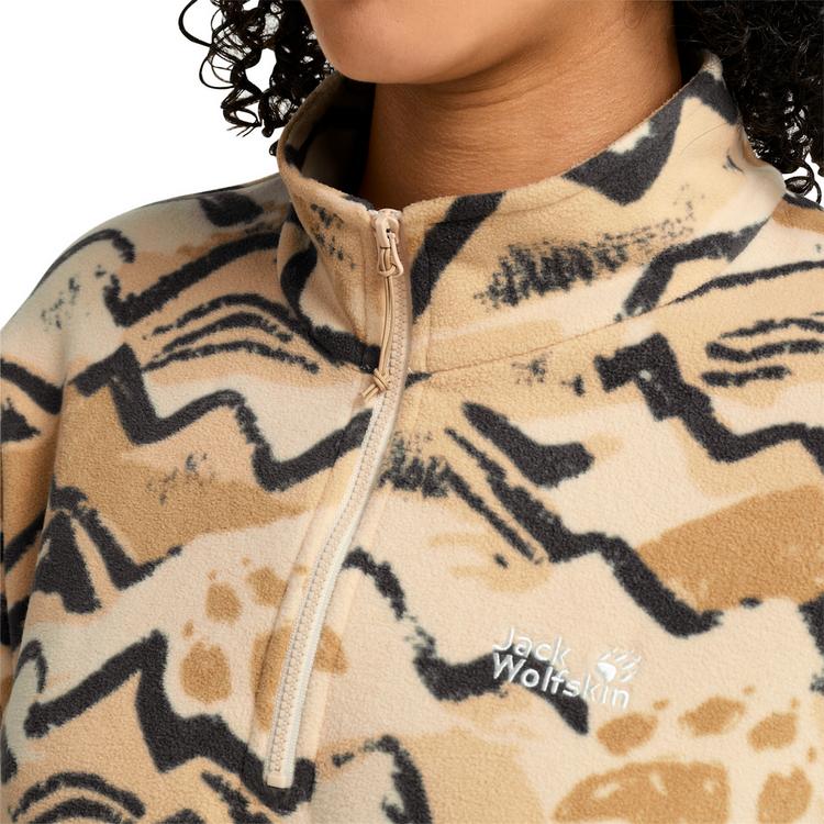 Jack Wolfskin Jack Wolfskin PAW ERA 100 PRINT HZ W Fleecepullover Damen - MOUNTAIN PAW oyster - 2 | SportScheck