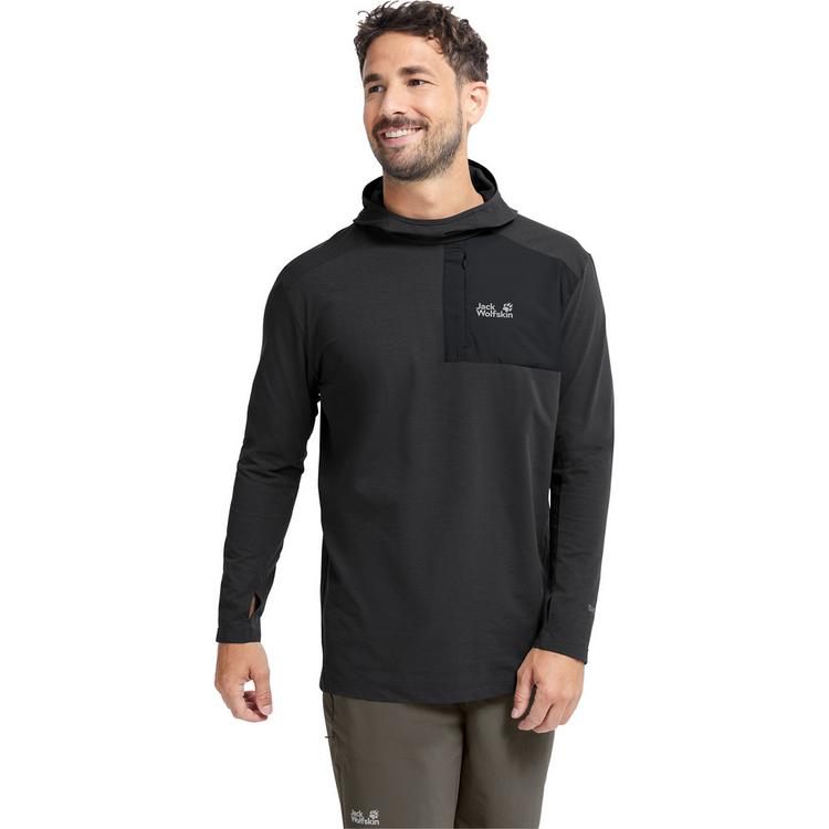 Jack Wolfskin Jack Wolfskin SUCOL HOODY M Langarmshirt Herren - black - 0 | SportScheck