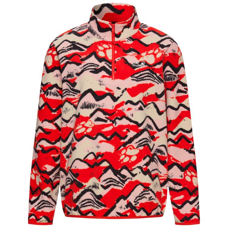 Jack Wolfskin Jack Wolfskin PAW ERA 100 PRINT HZ W Fleecepullover Damen - MOUNTAIN PAW siren red - 0 | SportScheck