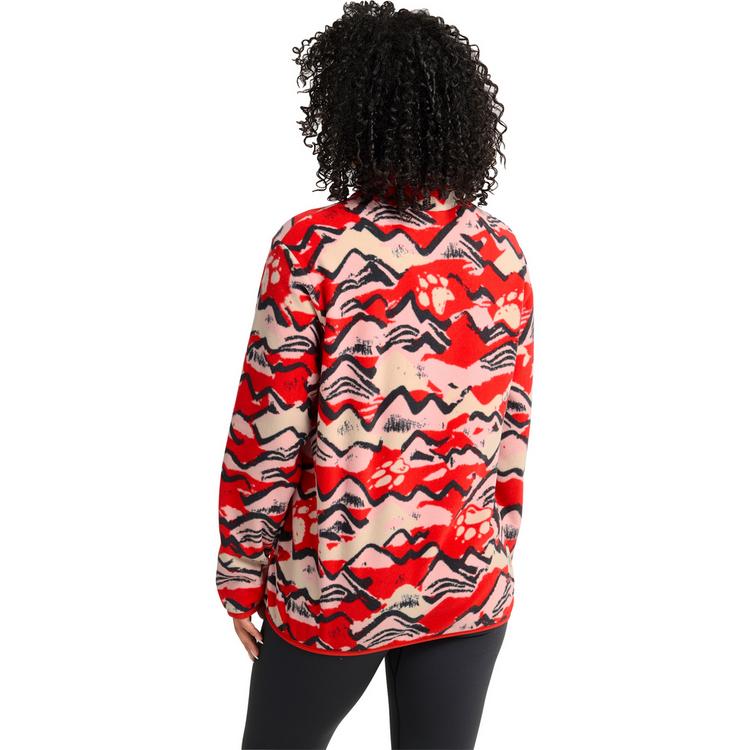 Jack Wolfskin Jack Wolfskin PAW ERA 100 PRINT HZ W Fleecepullover Damen - MOUNTAIN PAW siren red - 1 | SportScheck