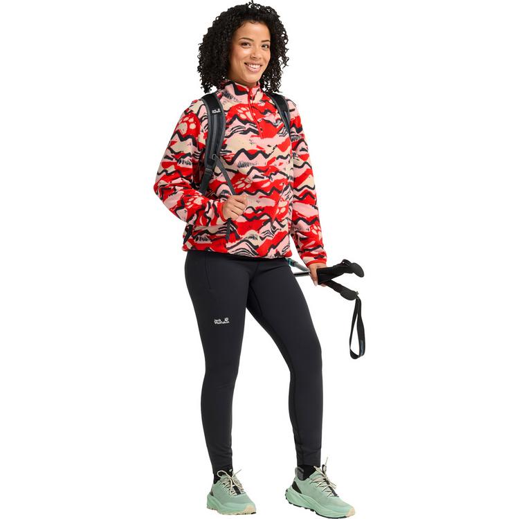 Jack Wolfskin Jack Wolfskin PAW ERA 100 PRINT HZ W Fleecepullover Damen - MOUNTAIN PAW siren red - 2 | SportScheck