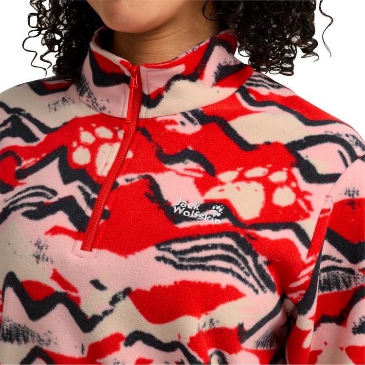 Jack Wolfskin Jack Wolfskin PAW ERA 100 PRINT HZ W Fleecepullover Damen - MOUNTAIN PAW siren red - 2 | SportScheck