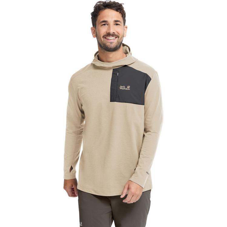 Jack Wolfskin Jack Wolfskin SUCOL HOODY M Langarmshirt Herren - oyster - 0 | SportScheck