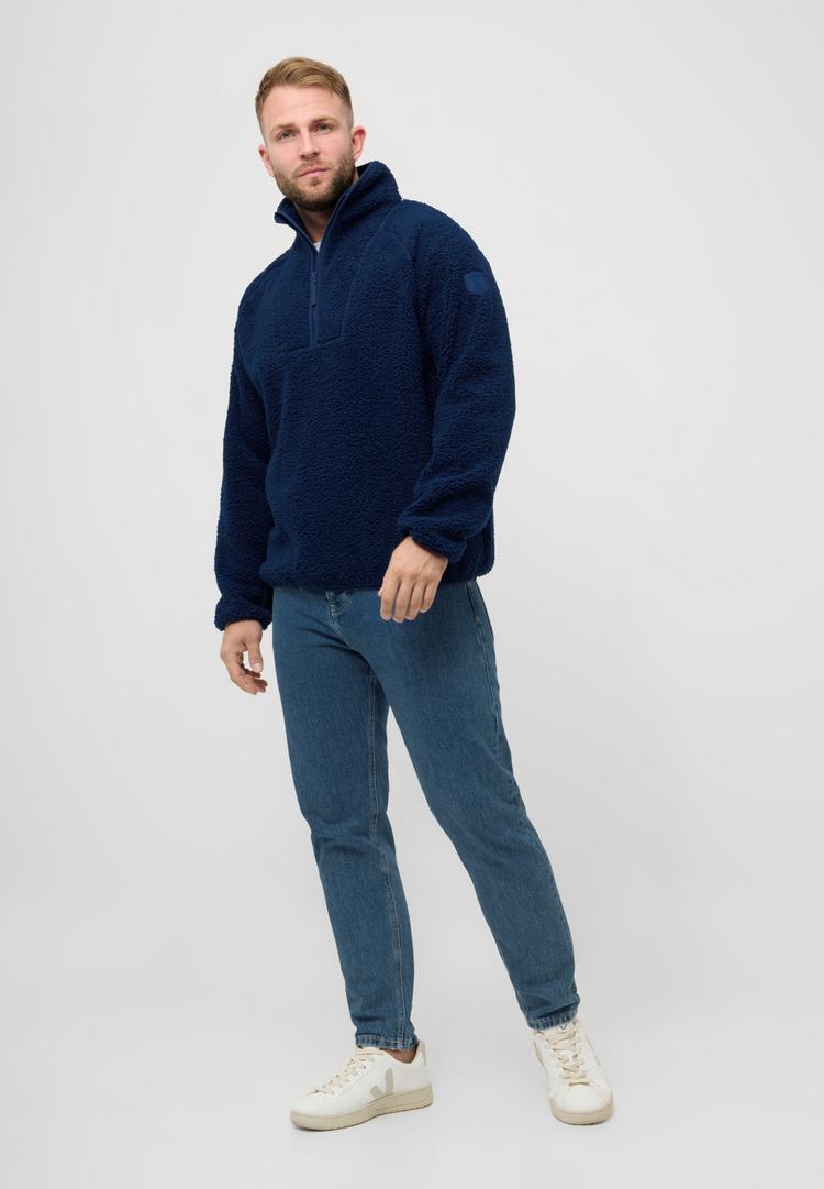 Derbe Derbe Kuschelby Troyer Fleecejacke Herren - navy peony - 1 | SportScheck