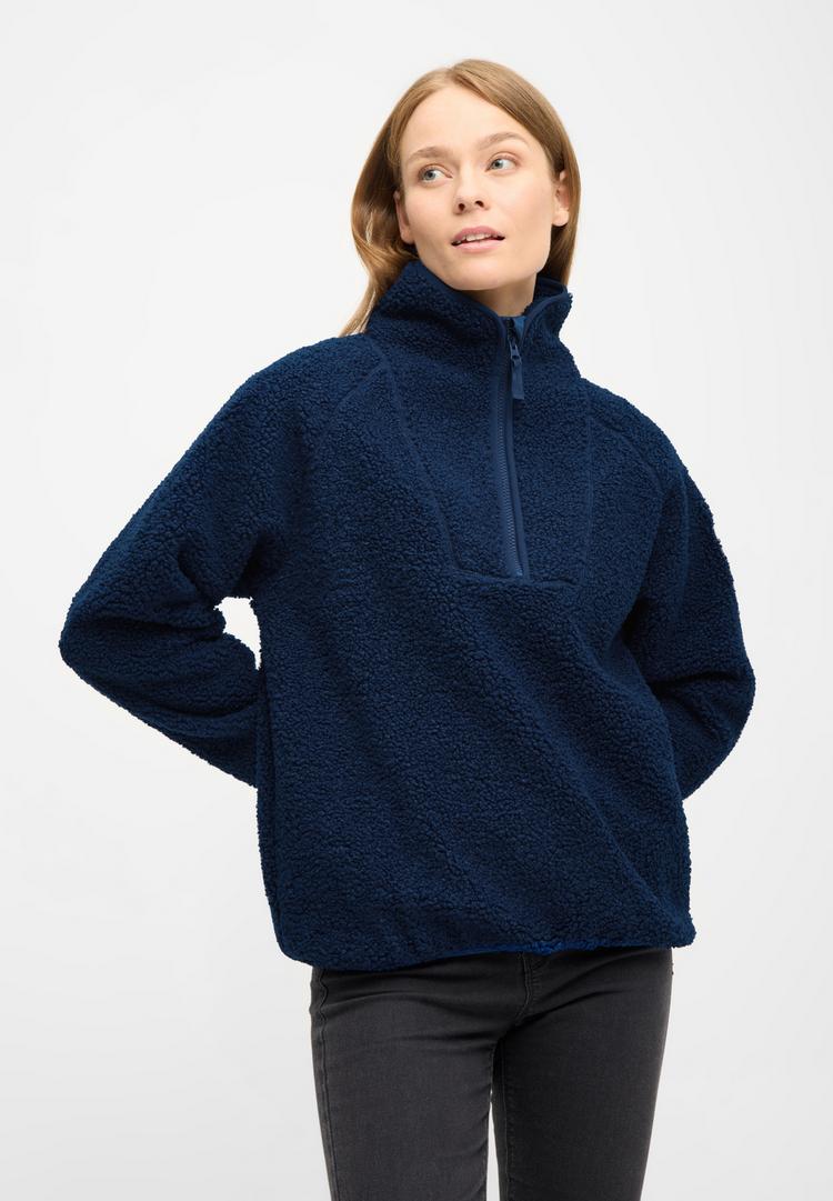 Derbe Derbe Kuschelby Troyer Fleecejacke Damen - navy peony - 0 | SportScheck