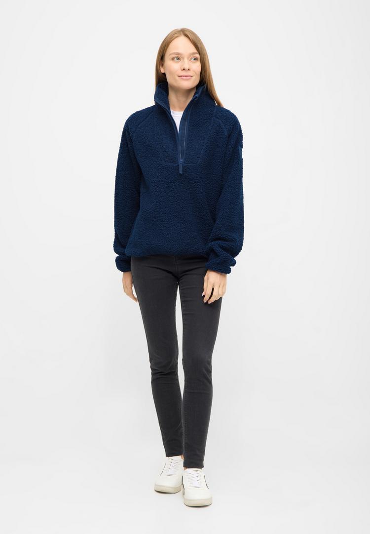 Derbe Derbe Kuschelby Troyer Fleecejacke Damen - navy peony - 1 | SportScheck