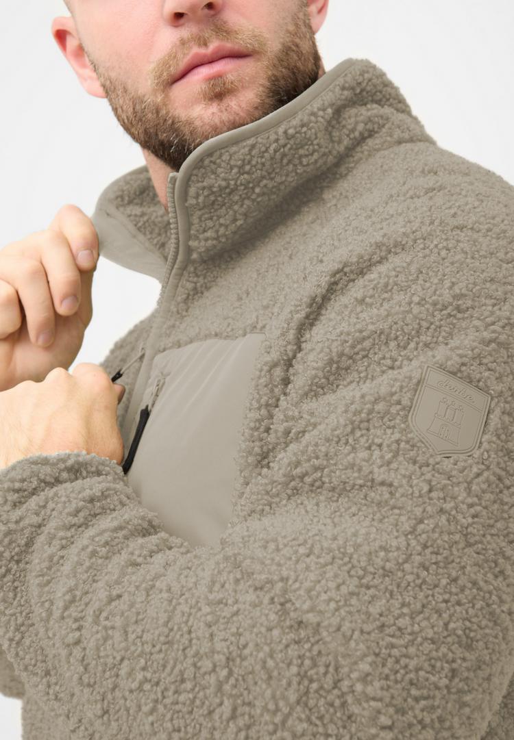 Derbe Derbe Kuschelby_Pocket Fleecejacke Herren - Cobblestone - 0 | SportScheck