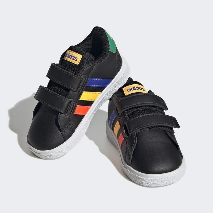 adidas adidas Grand Court Lifestyle Hook and Loop Sneaker Kinder - Core Black / Lucid Blue / Court Green - 3 | SportScheck