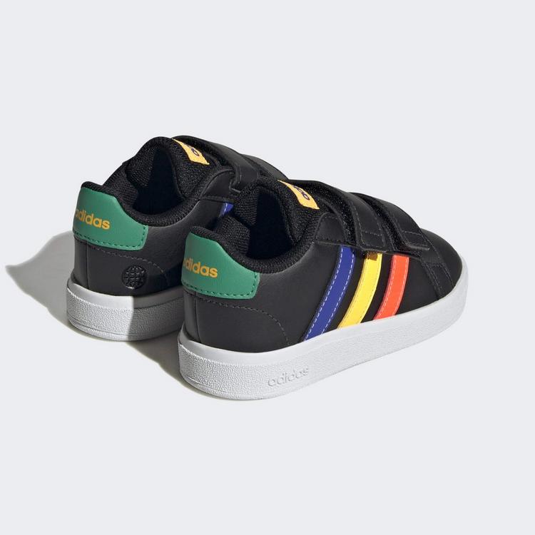 adidas adidas Grand Court Lifestyle Hook and Loop Sneaker Kinder - Core Black / Lucid Blue / Court Green - 4 | SportScheck