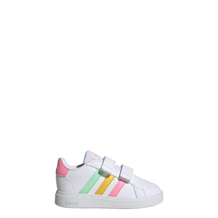 adidas adidas Grand Court Lifestyle Hook and Loop Sneaker Kinder - Cloud White / Pulse Mint / Beam Pink - 0 | SportScheck