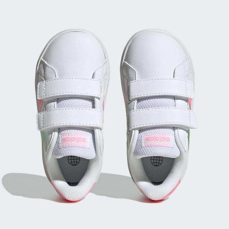 adidas adidas Grand Court Lifestyle Hook and Loop Sneaker Kinder - Cloud White / Pulse Mint / Beam Pink - 1 | SportScheck