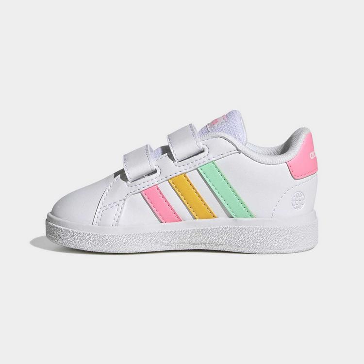 adidas adidas Grand Court Lifestyle Hook and Loop Sneaker Kinder - Cloud White / Pulse Mint / Beam Pink - 5 | SportScheck