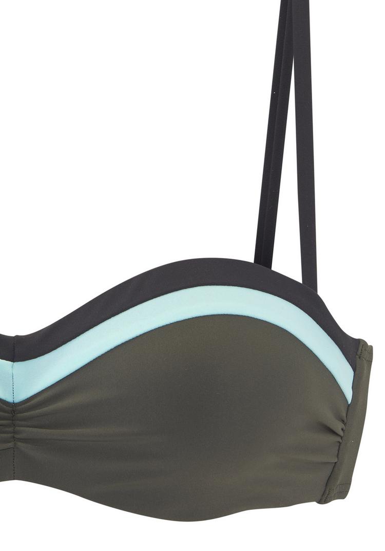 S.OLIVER S.OLIVER B&uuml;gel-Bandeau-Bikini-Top Bikini Oberteil Damen - khaki - 0 | SportScheck