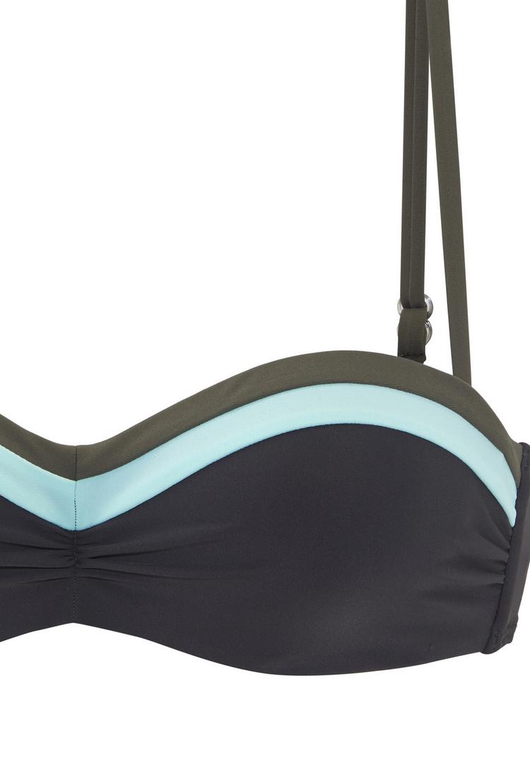 S.OLIVER S.OLIVER B&uuml;gel-Bandeau-Bikini-Top Bikini Oberteil Damen - anthrazit - 1 | SportScheck