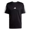 adidas Essentials 3-Streifen Single Jersey T-Shirt Herren - Black / White