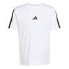 adidas Essentials 3-Streifen Single Jersey T-Shirt Herren - White / Black
