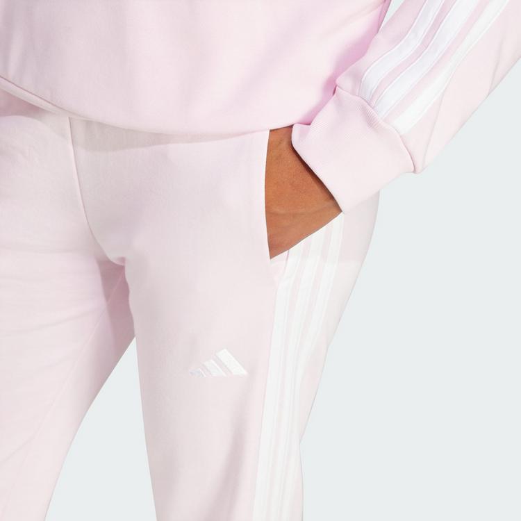 adidas adidas Essentials 3-Streifen French Terry Trainingshose Damen - Clear Pink / White - 1 | SportScheck