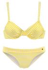 S.OLIVER B&uuml;gel-Bikini Bikini Set Damen - gelb-wei&szlig;