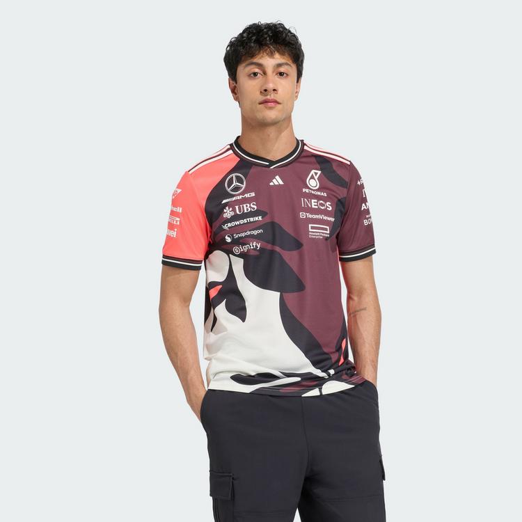 adidas adidas Mercedes - AMG Petronas Formula One Funktionstop Herren - Aurora Ruby / Turbo / Off White - 0 | SportScheck