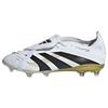 adidas Predator Elite Fold-Over Tongue Firm Fu&szlig;ballschuhe Kinder - Cloud White / Core Black / Gold Metallic