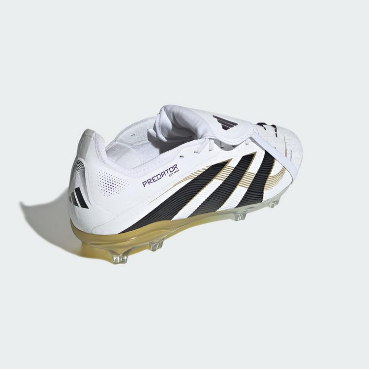adidas adidas Predator Elite Fold-Over Tongue Firm Fu&szlig;ballschuhe Kinder - Cloud White / Core Black / Gold Metallic - 3 | SportScheck