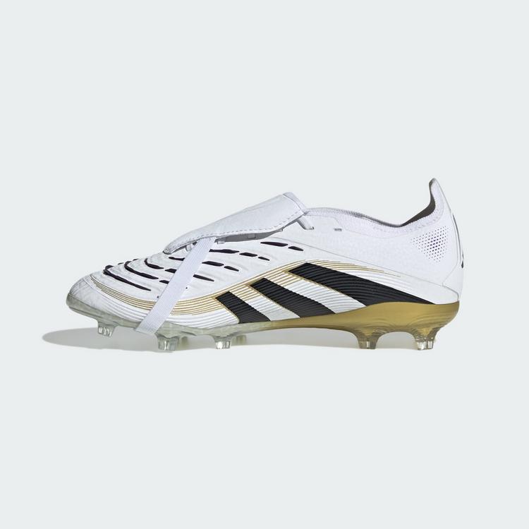 adidas adidas Predator Elite Fold-Over Tongue Firm Fu&szlig;ballschuhe Kinder - Cloud White / Core Black / Gold Metallic - 4 | SportScheck
