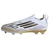 adidas F50 Elite Schn&uuml;rsenkellose Fu&szlig;ballschuhe Kinder - Cloud White / Core Black / Gold Metallic