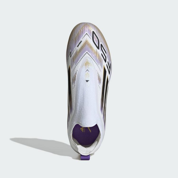 adidas adidas F50 Elite Schn&uuml;rsenkellose Fu&szlig;ballschuhe Kinder - Cloud White / Core Black / Gold Metallic - 0 | SportScheck