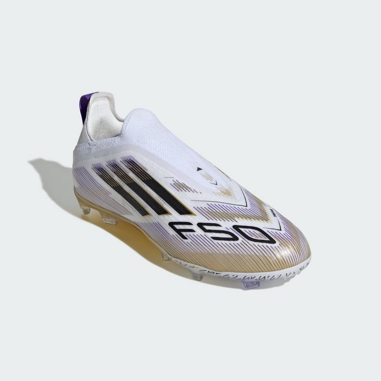 adidas adidas F50 Elite Schn&uuml;rsenkellose Fu&szlig;ballschuhe Kinder - Cloud White / Core Black / Gold Metallic - 2 | SportScheck