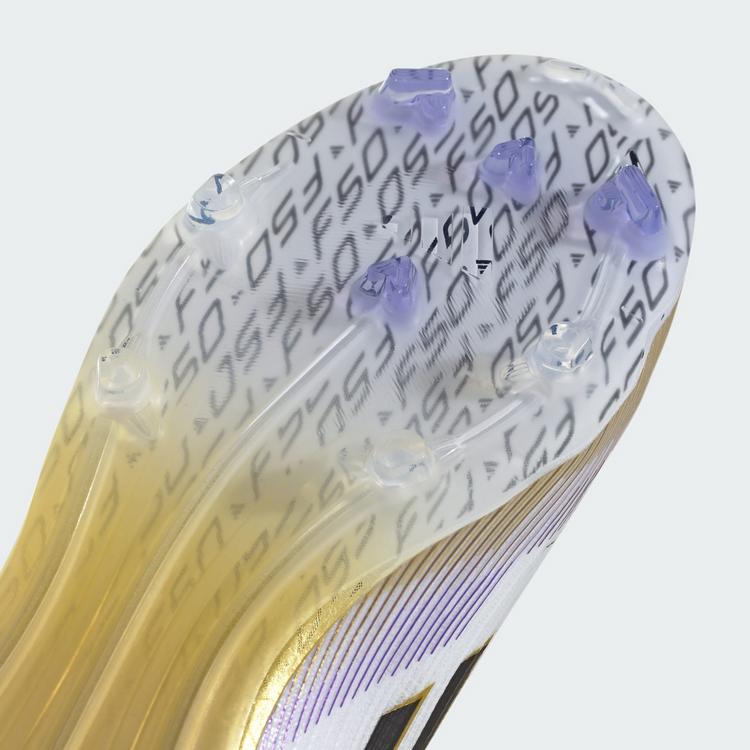 adidas adidas F50 Elite Schn&uuml;rsenkellose Fu&szlig;ballschuhe Kinder - Cloud White / Core Black / Gold Metallic - 5 | SportScheck