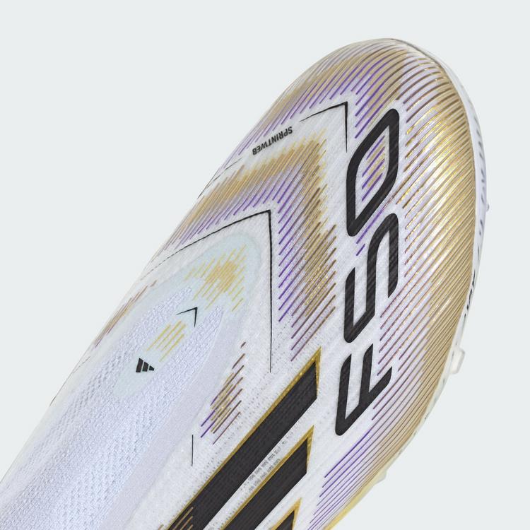 adidas adidas F50 Elite Schn&uuml;rsenkellose Fu&szlig;ballschuhe Kinder - Cloud White / Core Black / Gold Metallic - 6 | SportScheck