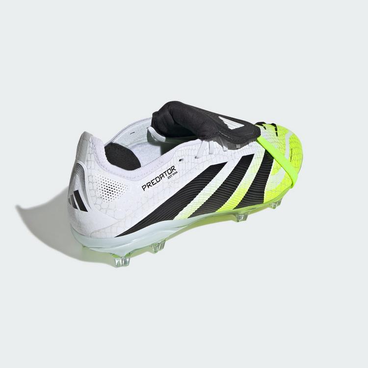 adidas adidas Predator Elite Fold-Over Tongue Firm Fu&szlig;ballschuhe Kinder - Cloud White / Core Black / Lucid Lemon - 3 | SportScheck