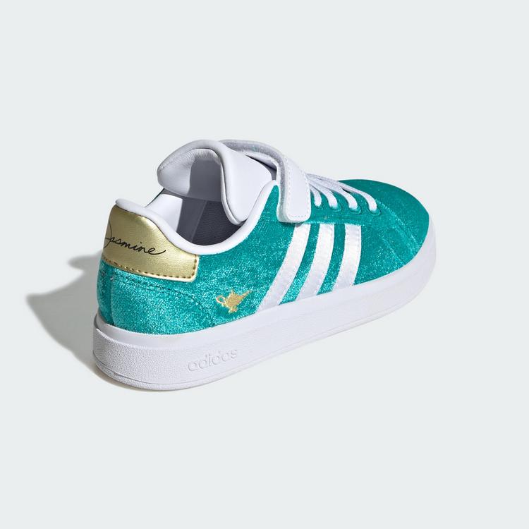adidas adidas adidas Disney Jasmine Grand Court 2.0 Sneaker Kinder - Pure Teal / Cloud White / Gold Metallic - 4 | SportScheck