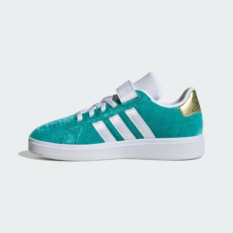 adidas adidas adidas Disney Jasmine Grand Court 2.0 Sneaker Kinder - Pure Teal / Cloud White / Gold Metallic - 5 | SportScheck