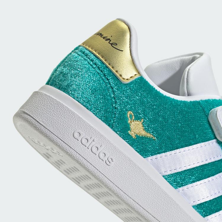 adidas adidas adidas Disney Jasmine Grand Court 2.0 Sneaker Kinder - Pure Teal / Cloud White / Gold Metallic - 6 | SportScheck