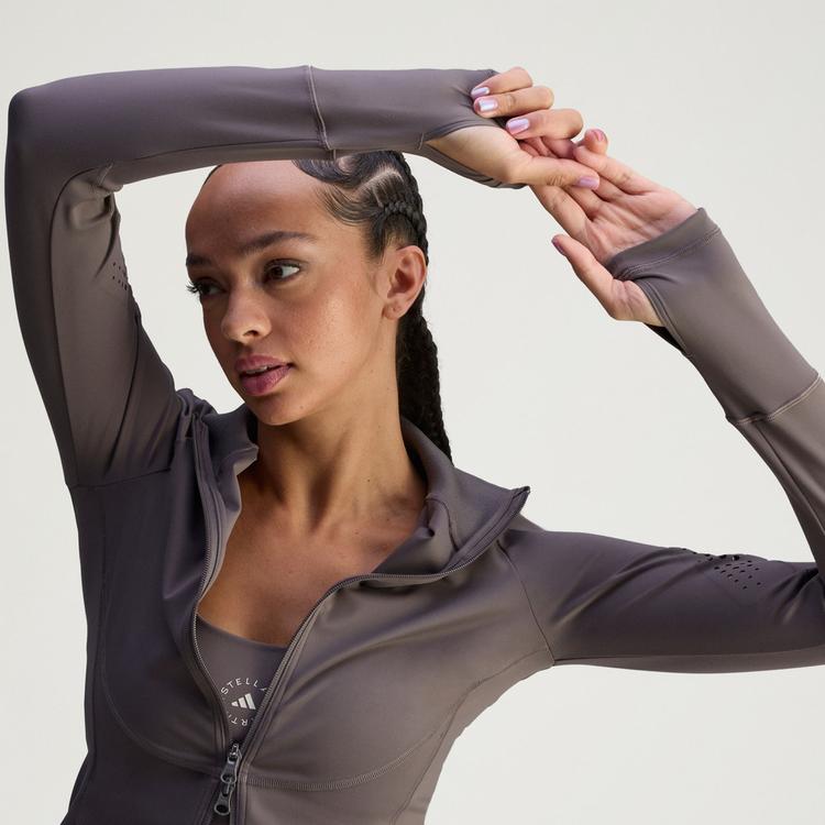 adidas adidas adidas By Stella McCartney Training Sweatjacke Damen - Charcoal - 0 | SportScheck